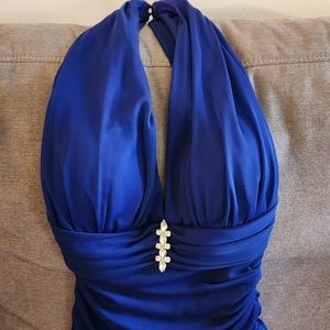 BETSY & ADAM Formal Dress in Midnight Blue Color - Size 2P